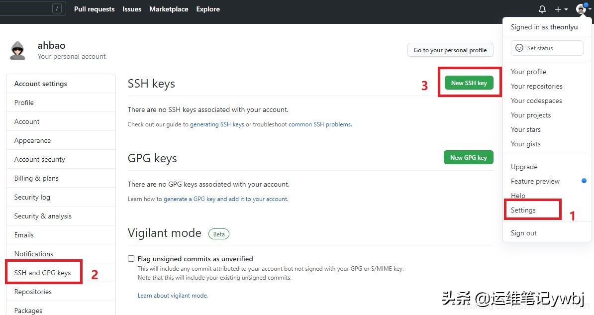 配置git参数的username_本地项目上传到github_email