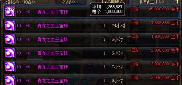 dnf曲玉,DNF搬砖黄龙大会怎么样?