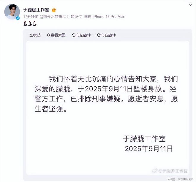 娱乐圈名人去世_于朦胧坠楼事件_最近几年离世的明星图片