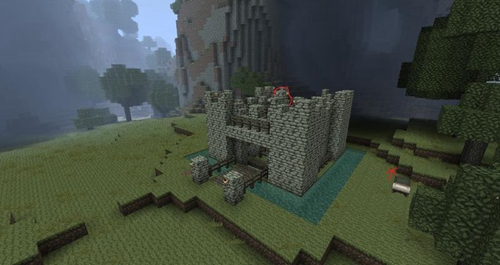 我的世界手机版小型城堡设计图_中世纪城堡建造方法_城堡建造教程