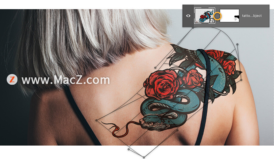 Ps 初学者教程「64」如何在照片中创建纹身合成?